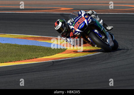 Valencia, Spagna. Xiii Nov, 2016. Jorge Lorenzo al circuito Ricardo Tormo. © Gaetano Piazzolla/Pacific Press/Alamy Live News Foto Stock