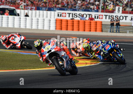 Valencia, Spagna. Xiii Nov, 2016. Andrea Iannone al circuito Ricardo Tormo. © Gaetano Piazzolla/Pacific Press/Alamy Live News Foto Stock