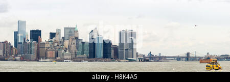 Panorama della città di New York a Manhattan inferiore Foto Stock