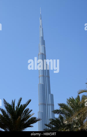 Il Burj Khalifa, Centro di Dubai Foto Stock