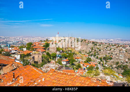 Il castello di Ankara a Ankara, la città capitale della Turchia Foto Stock