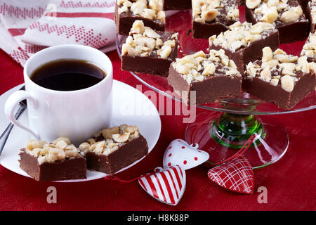 Mocha nocciola fudge Foto Stock