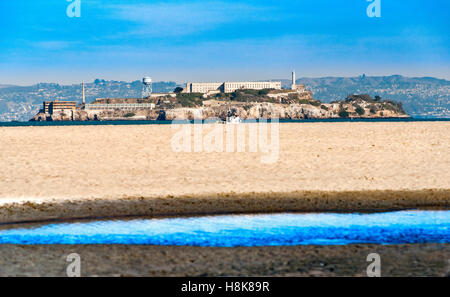 Isola di Alcatraz a San Francisco, California, Stati Uniti d'America. Foto Stock