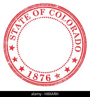 Stato del Colorado timbro di gomma su uno sfondo bianco Illustrazione Vettoriale