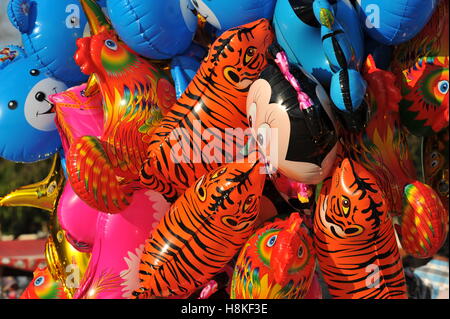 Phnom Penh Cambogia. Nov. 13th, 2016. Phnom Penh celebra, Bon Om Touk, il cambogiano Festival dell'acqua. palloncini per vendita. il festival dell'acqua dura per 3 giorni e attira fino a 2 milioni di visitatori, questo anno è da nov. Xiii - 15th. Credito: Kraig Lieb / Alamy Live News Foto Stock