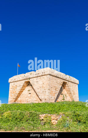 Torre di difesa sulla costa di Maiorca Foto Stock