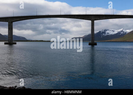 Ponte Risoy, Isole Lofoten in Norvegia, Foto Stock
