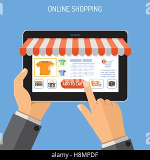 Shopping on line Concept Illustrazione Vettoriale