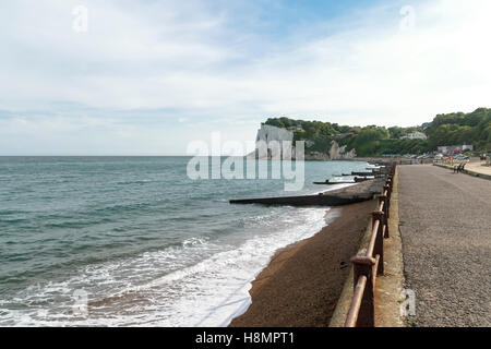 St Margaret's Bay sulla costa del Kent Inghilterra sud-orientale il più breve distanza di nuoto per la Francia Foto Stock