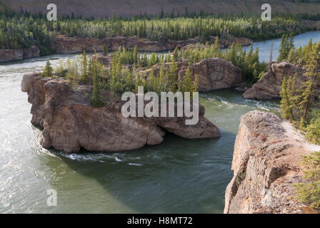 Cinque Dita rapide sul fiume di Yukon Foto Stock