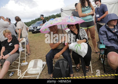 Drone mondi 2016. Drone racing concorrenza, 2016. Tenuto su Koaloa ranch, O'Hau, isola di Hawaii. Nella foto: gli spettatori Foto Stock