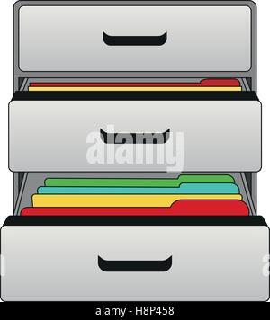 Storage with different documents isolated Illustrazione Vettoriale