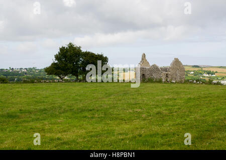 Hen Capel Lligwy - Vecchia Cappella Lligwy nr Moelfre, Anglesey, Galles del Nord Foto Stock