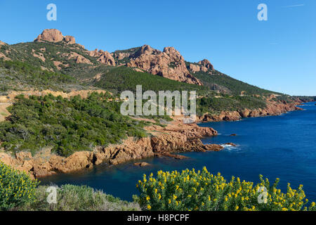 L'Esterel Massif vicino a Saint-Raphaël (sud-est della Francia) Foto Stock