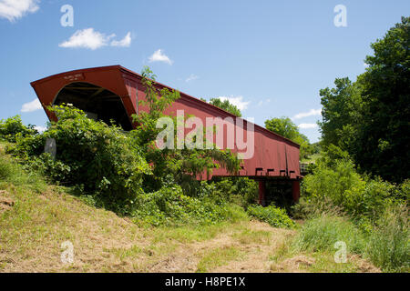 Holliwell Bridge in Madison County, Iowa, USA Foto Stock