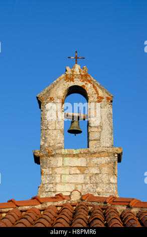 Torre campanaria della la chiesa di Santa Caterina a Svetvincenat in Istria, Croazia, Europa Foto Stock