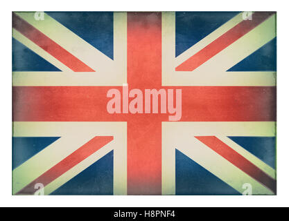 Un distressed Union Jack Flag Foto Stock