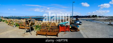 La pesca del porto di Locquemeau, Brittany Foto Stock