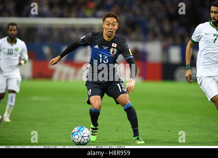 Saitama, Giappone. Xv Nov, 2016. Hiroshi Kiyotake (JPN) Calcio/Calcetto : FIFA World Cup Russia 2018 qualificatori asiatici Final Round Group B match tra Giappone 2-1 Arabia Saudita a Saitama Stadium 2002 a Saitama, Giappone . © Takamoto Tokuhara/AFLO/Alamy Live News Foto Stock