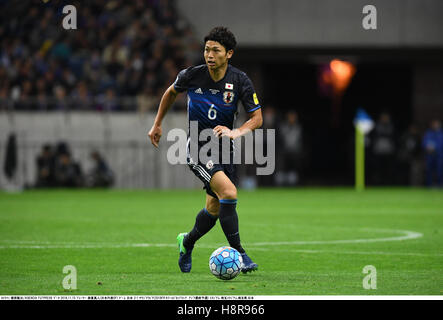 Saitama, Giappone. Xv Nov, 2016. Masato Morishige (JPN) Calcio/Calcetto : FIFA World Cup Russia 2018 qualificatori asiatici Final Round Group B match tra Giappone 2-1 Arabia Saudita a Saitama Stadium 2002 a Saitama, Giappone . © Takamoto Tokuhara/AFLO/Alamy Live News Foto Stock