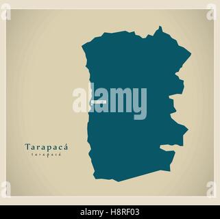 Mappa moderno - Tarapaca CL Illustrazione Vettoriale