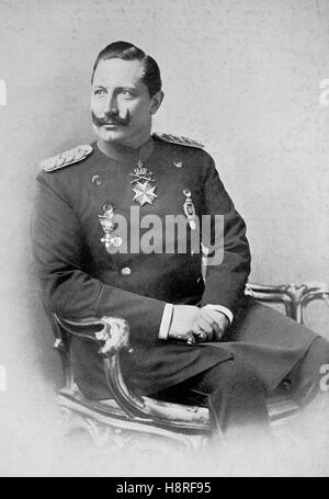 Wilhelm II o di Guglielmo II, Friedrich Wilhelm Viktor Albert von Preussen, Frederick William Victor Alberto di Prussia, era l'ultimo imperatore tedesco e re di Prussia Foto Stock