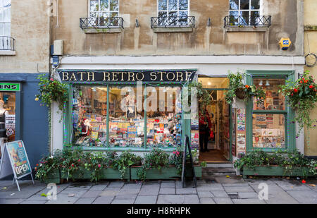 Bath retro Store a Abbey Green, Città di Bath, Inghilterra, Regno Unito Foto Stock