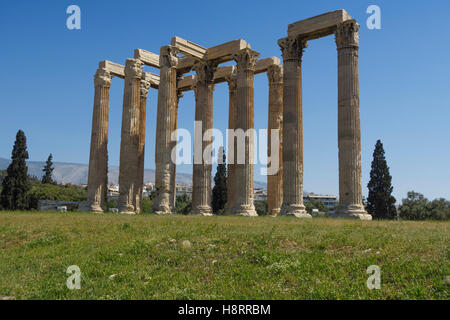 Tempio di Zeus Olimpio, Atene, Grecia Foto Stock