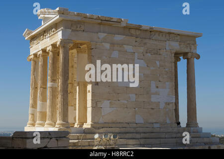 Tempio di Atena Nike all'Acropoli di Atene, Grecia Foto Stock