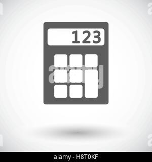 Calcolatrice. Singola icona piatta su sfondo bianco. Illustrazione Vettoriale. Illustrazione Vettoriale