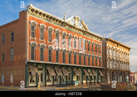 Historic Plaza Hotel (ca. 1882), Las Vegas, New Mexico USA Foto Stock