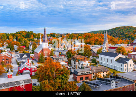 Montpelier, Vermont, USA autunno dello skyline della città. Foto Stock