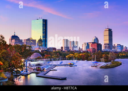 Boston, Massachusetts, USA skyline. Foto Stock
