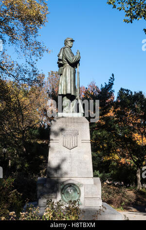 7° Reggimento, Memorial Union Army, guerra civile. Central Park, NYC Foto Stock