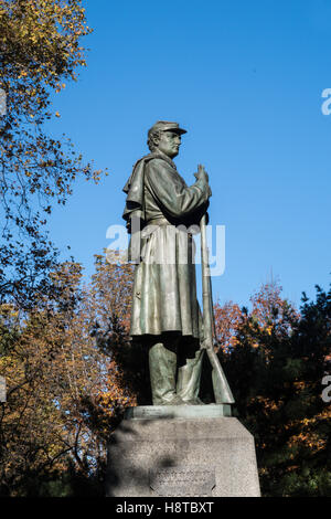 7° Reggimento, Memorial Union Army, guerra civile. Central Park, NYC Foto Stock