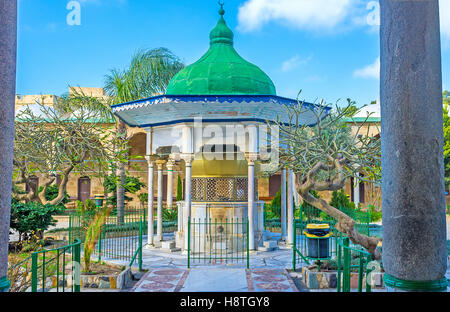 Il sabilof moschea Al-Jazzar circondata dal giardino panoramico Foto Stock