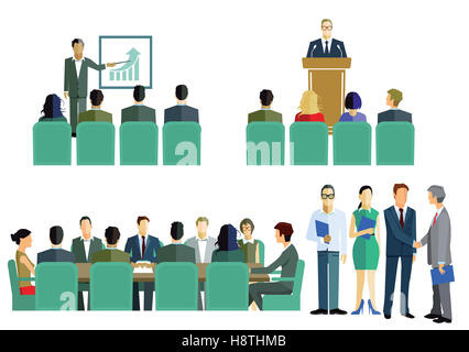 Sale riunioni e formazione, persone, business consulting, Foto Stock