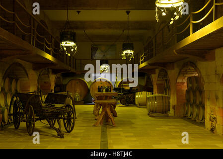 La cantina della casa colonica Tenute Al Bano Carrisi, Cellino San Marco (BR), Italia, Giugno 1, 2016 © Credito Sandro Michahelles Foto Stock