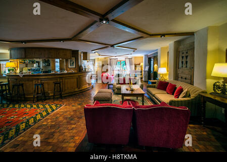 Il foyer Auberge de la Maison, Entreves, Courmayeur. Foto Stock