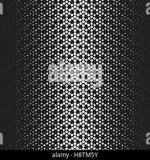 Vector Seamless in bianco e nero dei cerchi modello halftone Illustrazione Vettoriale