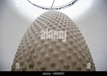 Scultura di sementi da Peter Randall-Page all'Eden Project, Cornwall, Inghilterra Foto Stock