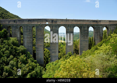 Il Ponte della Torre, Spoleto, umbria, Italia Foto Stock