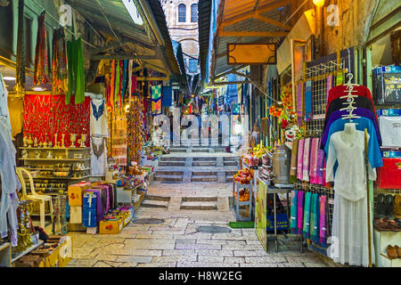 Il re Davide street è famosa per il Souk El Bazaar, il grande mercato turistico, il cuore di spirito orientale Foto Stock