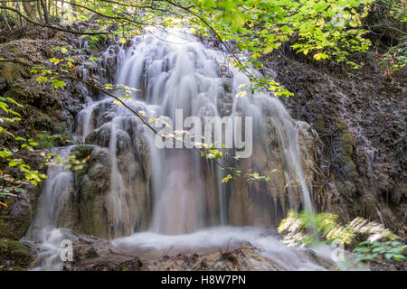 Cascata en Forêt de Saint Pons, BDR, Francia 13 Foto Stock