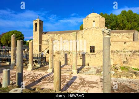 Xii Secolo di pietra Chiesa di Agia Kiriaki, pathos, Cipro, Mediterraneo orientale Mare Foto Stock