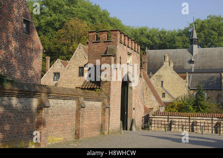 Begijnhof (beghinaggio), ingresso gate, il Belgio, Bruxelles Foto Stock