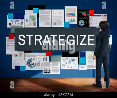 Strategia strategia tattica strategica il concetto di pianificazione Foto Stock