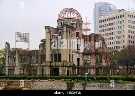 La cupola della bomba atomica memorial a Hiroshima Foto Stock