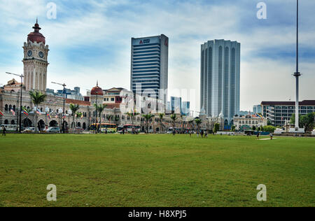 Piazza Merdeka, Piazza Indipendenza o Dataran Merdeka nel centro della citta'. Kuala Lumpur in Malesia Foto Stock