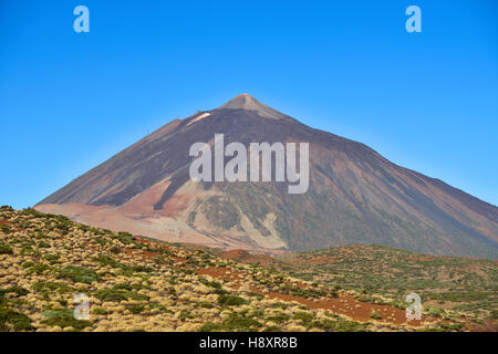 Il monte Teide, il Pico del Teide, Parco Nazionale di Teide Tenerife, Isole Canarie, Spagna Foto Stock